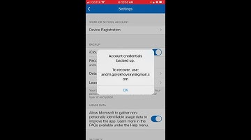 How to enable iCloud backup in Microsoft Authenticator app?