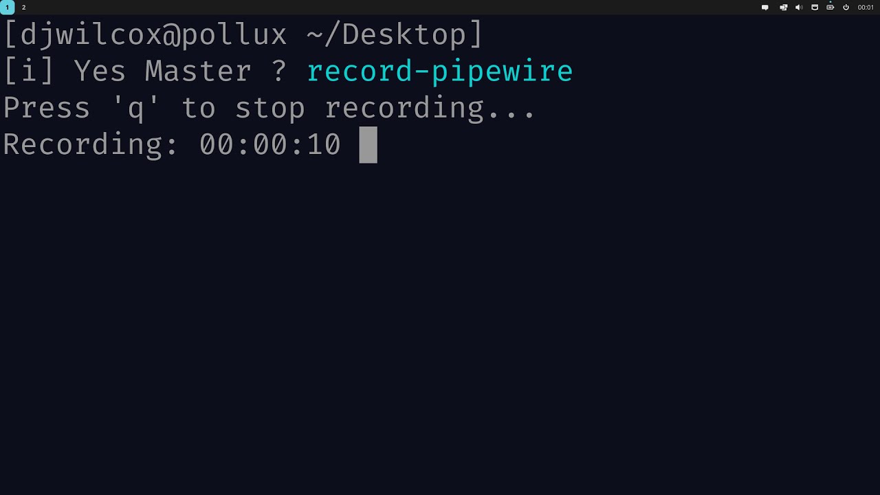 record-pipewire record linux system audio with pipewire - rust version ...