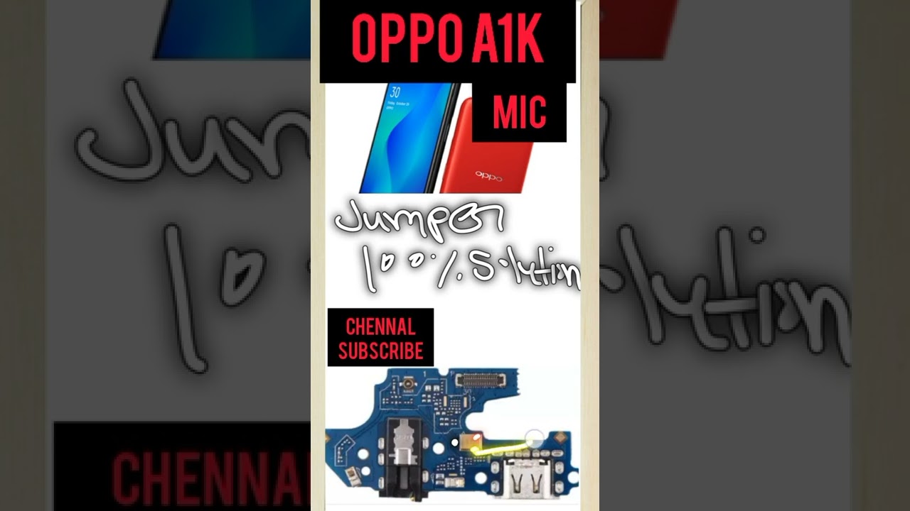short Oppo A1k mic jumper solution YouTube
