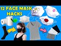 12 FACE MASK HACKS and CRAFTS - HOW TO MAKE FACE MASK AT HOME in QUARANTINE - PATTERNED FACE MASK..