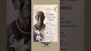 Erica Tannis | Funeral Service Announcement #obituariessvg