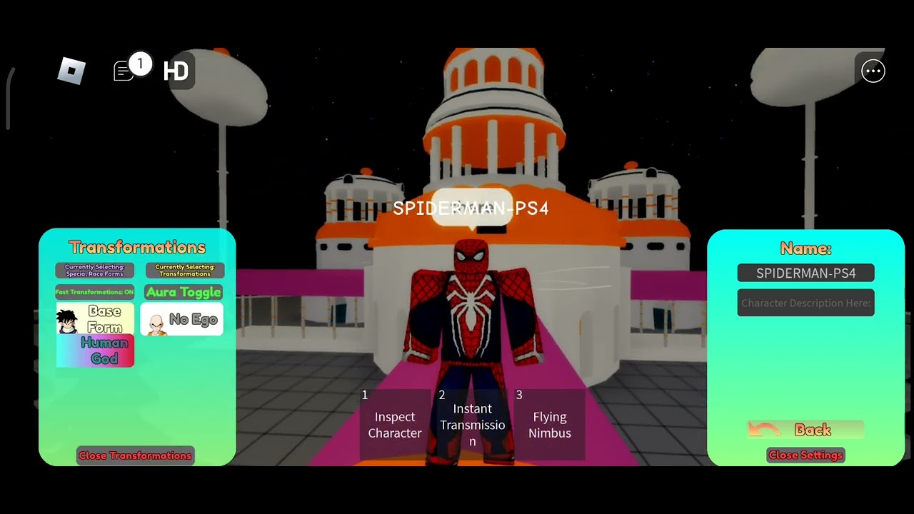 how to make spiderman ps4 in dragon ball azure