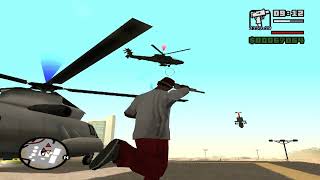 GTA SA: CJ can master his weapon skill while attacking the hunters