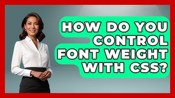 How Do You Control Font Weight With CSS? - Graphic Design Nerd