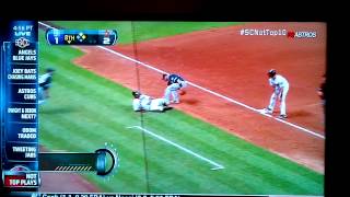 Astros 3rd base coach gets nailed
