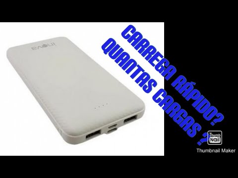 Power bank Inova de 10000 mAh pow-8523 quantas cargas? e demora pra ...