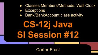 Cs-12J Java Si Session