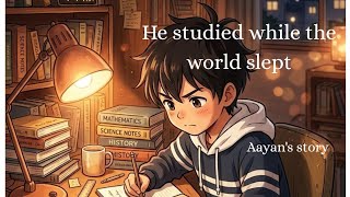"He Studied While the World Slept — Aayan's Story" 💔#mental health awareness #student life"