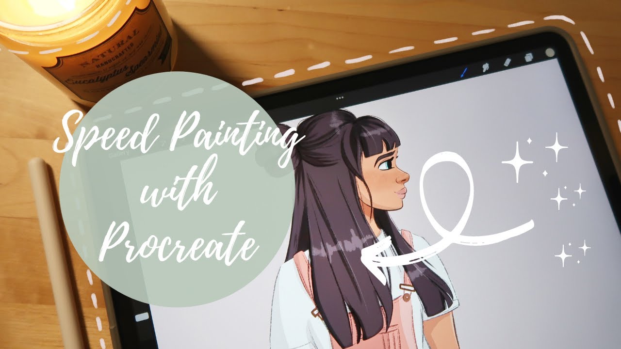 SPEED PAINTING WITH PROCREATE | Portrait Drawing on iPad - YouTube