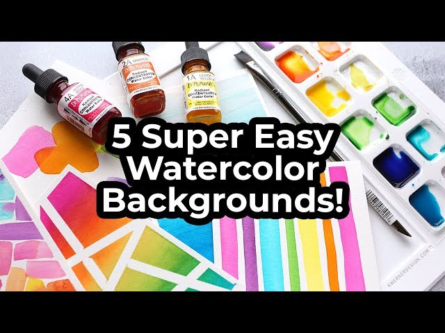 EASY DIY Taped Watercolor - Minimal Supplies Needed 