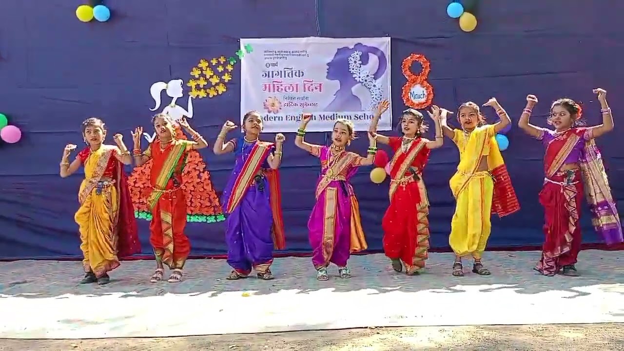 women's day celebration in Modern English Medium School Yawal