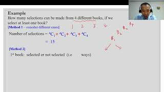 Permutations and Combinations 26-Coms of n objects (distinguishable) taken any no at a time - Eg