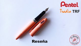 Pluma Estilográfica Pentel Tradio TRF – Con Capucha Y Recargable – Diseño Moderno En Color Morado, Ideal Para Regalo