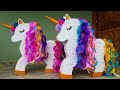 Tutorial cabello para piñata de unicornio | Fácil y rápido | Creaciones Mágicas Sarahí