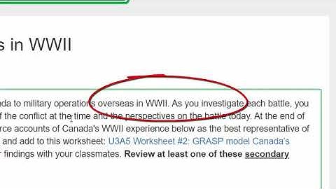 CHC2D - U3A5 The GRASP Model and Final Product