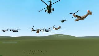 Gmod HECU VS Black Ops Osprey and Apache battle