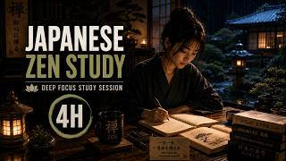 DEEP FOCUS STUDY SESSION ✦ Japanese Zen Study — 4 Hours Extended Deep Focus