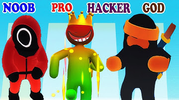 NOOBvsPROvsHACKERvsGOD in Giant Rush vs Join Blob Clash 3D - Which game do you like?