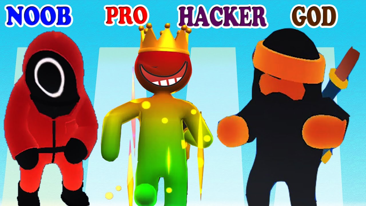 NOOBvsPROvsHACKERvsGOD in Giant Rush vs Join Blob Clash 3D - Which game do you like?