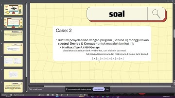 Tugas Video T15=Penjelasan demo program penyelesaian masalah dengan Devide & Conquer