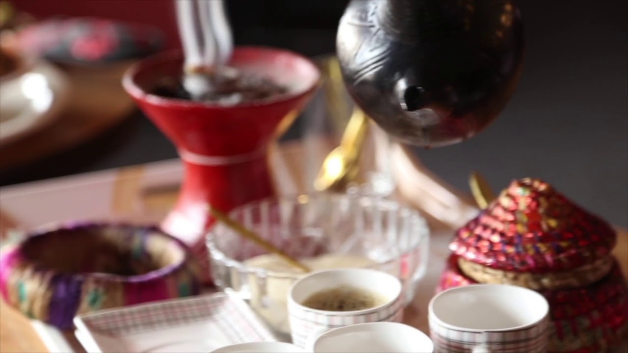 Coffee ceremony at Lucy Ethiopian Restaurant in Cleveland