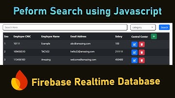 Search/Filter Records in Table | Firebase Realtime Database using JavaScript