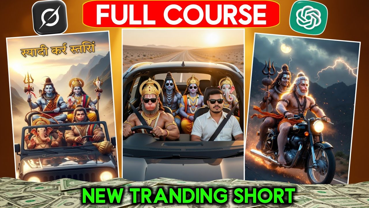 Bhagwan Ji Car Driving AI Video Kaise Banaye 🚗🙏 | How to viral god video | Viral AI Reel Editing