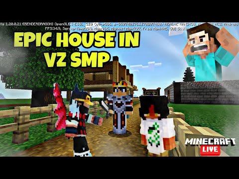 Building Epic house In VZ SMP | Minecraft live