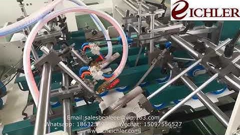 JWG100 semi automatic three points lock bottom folder gluer cardboard