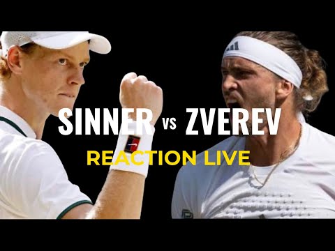 Video Sinner vs Zverev: reaction live al primo set della finale di Wimbledon.