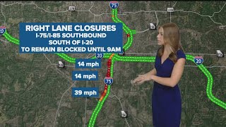 Traffic delays on I-75/85 southbound Thursday morning