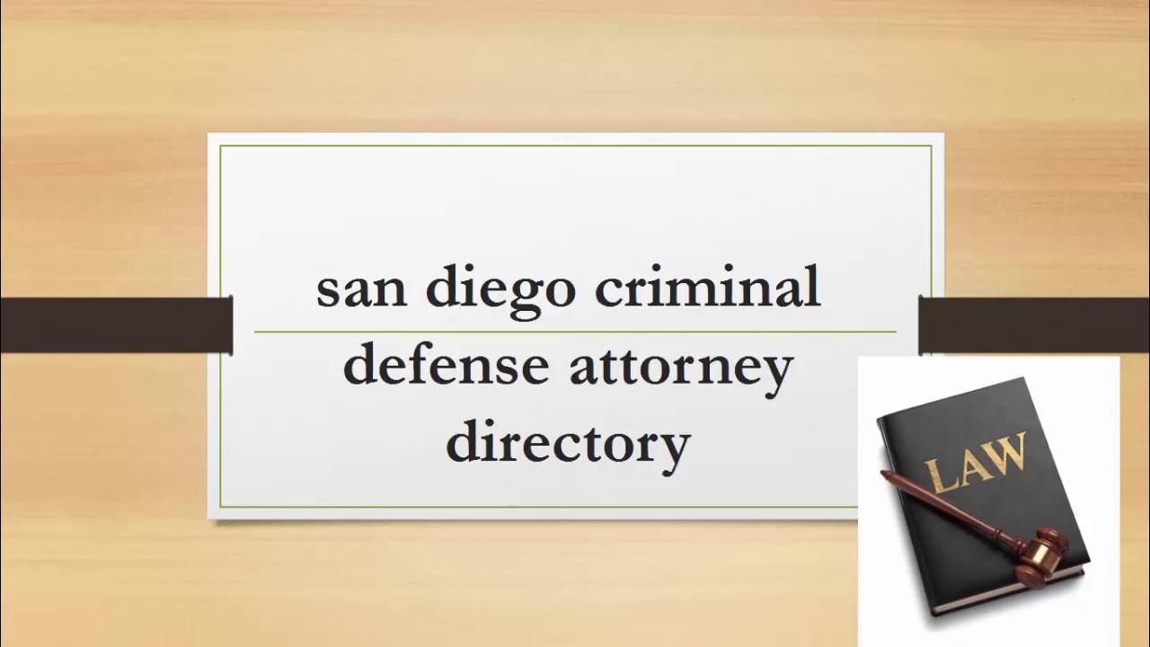 san diego criminal defense attorney directory - YouTube