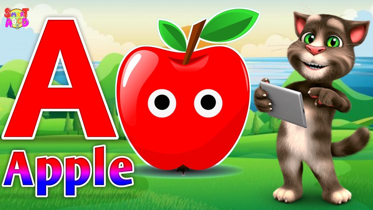 Phonics Song 2 with TWO Words in 3D - A For Apple🍎🍏- ABC Alphabet Songs with Sounds for Children's