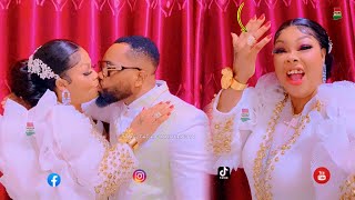 LOVE IS SWEET Mama Pat Nana Agradaa & her jnr Pastor Angel Asiamah marries in a romantic ceremony