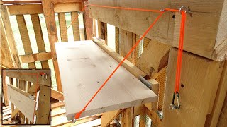DIY Wall-Mounted Folding Table - Rope System - Paracord Crafts - Woodworking Tips - CBYS Tutorial