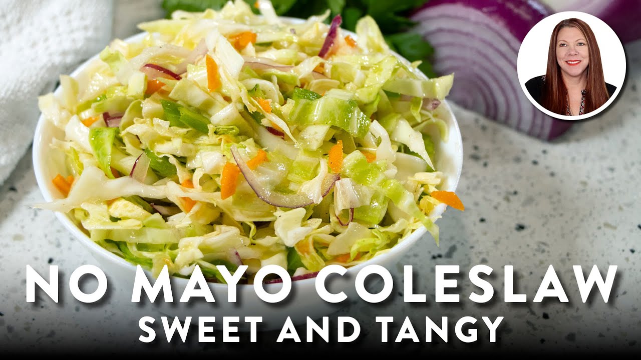No Mayo Coleslaw Deliciously Sweet & Tangy Mayo Less Quick & Easy