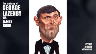 Making of George Lazenby by Nicolas Villeminot for James Bond 50 years in Caricature Book