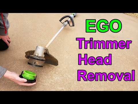 How to remove spool head on EGO 56V string trimmer - YouTube