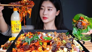 신림순대타운 백순대 & 매운순대볶음 볶음밥 먹방/KOREAN STIR FRY BLACK PUDDING SPICY BLOOD SAUSAGE Sundae Bokkeum MUKBANG