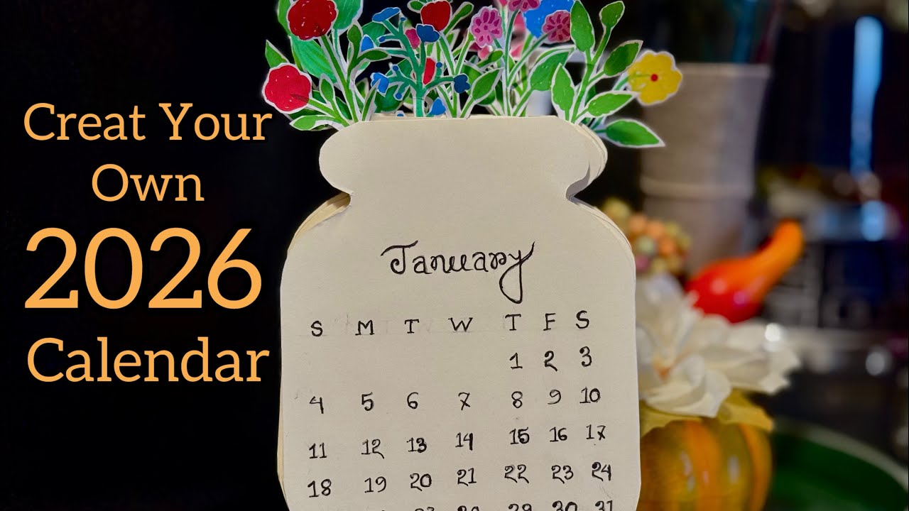 Handmade Paper Calendar Step by Step ✂️Easy DIY Craft 