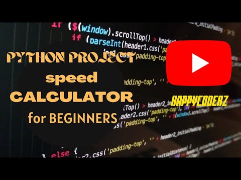 PYTHON PROJECT - 4 SPEED CALCULATOR FOR BEGINNERS