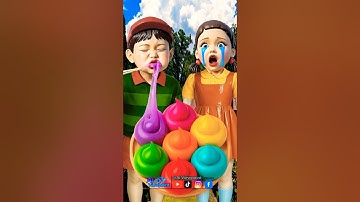Squid Game AI Edible Slime Colorful Candy ASMR #squidgame #squidgame2 #ai #asmr