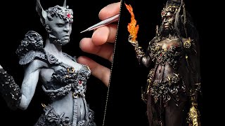 Sculpting Warrior KARAL / Collectible Fantasy Sculpture / Handmade in polymer clay