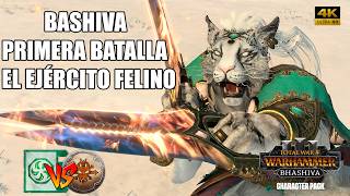"BASHIVA PRIMERA BATALLA LISTA FELINA" EARLY ACCESS CATHAY VS NORSCA TOTAL WAR WARHAMMER 3 #1138