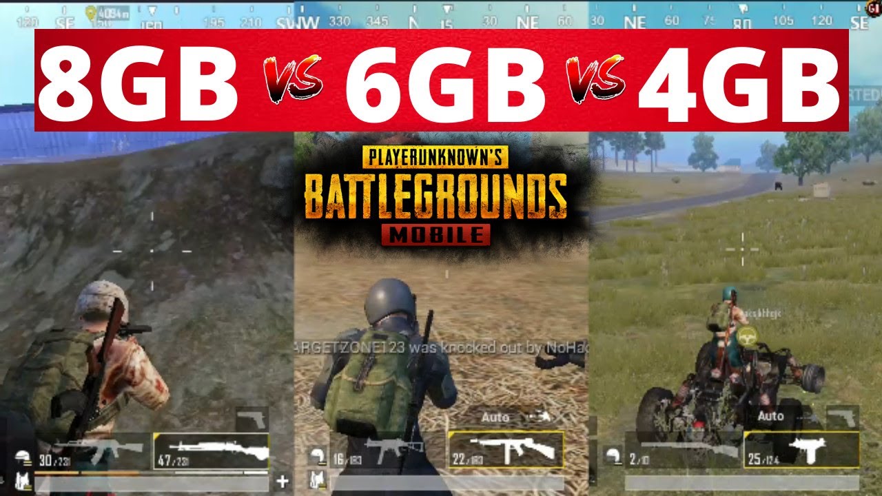 hjælp amme hvad som helst Pubg Mobile | 4GB vs 6GB vs 8GB | Ram Test | 2019/2020 - YouTube