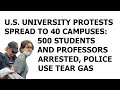 Us university protest camps spread to 40 campuses