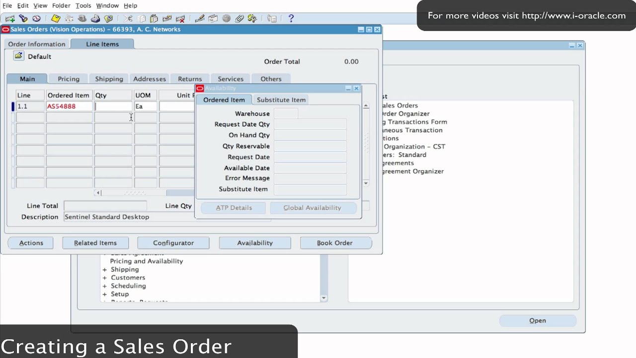 Oracle apps order management jobs