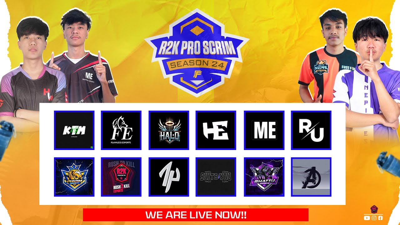 [🛑LIVE] R2K PRO SCRIM || SEASON 24 || GRAND FINAL || FT.R2K,KTM,HES,PDE ...