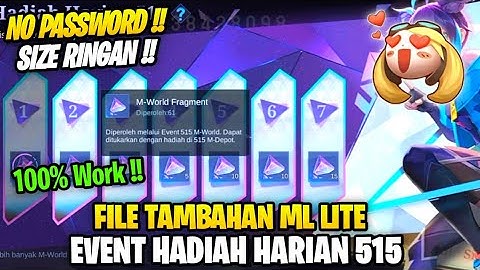Data Open Event Hadiah Harian 515 Terbaru Patch 515 | File Tambahan Ml Lite