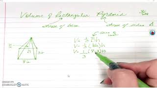 Volume of Rectangular Pyramids